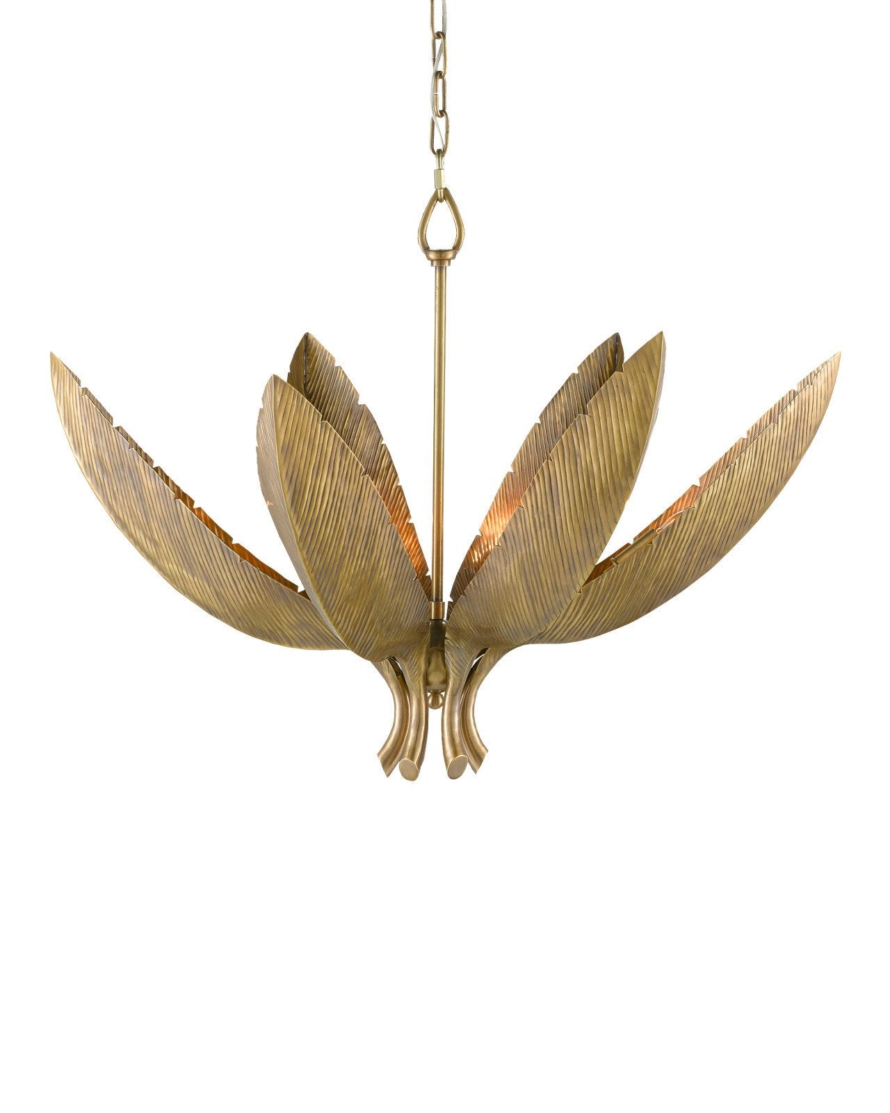 Bird of Paradise Brass Chandelier